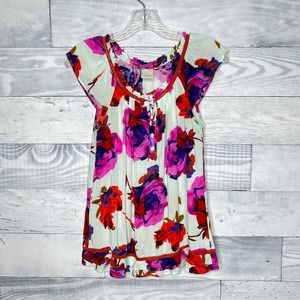 🍉 Anthropologie E by Eloise Floral Blouse